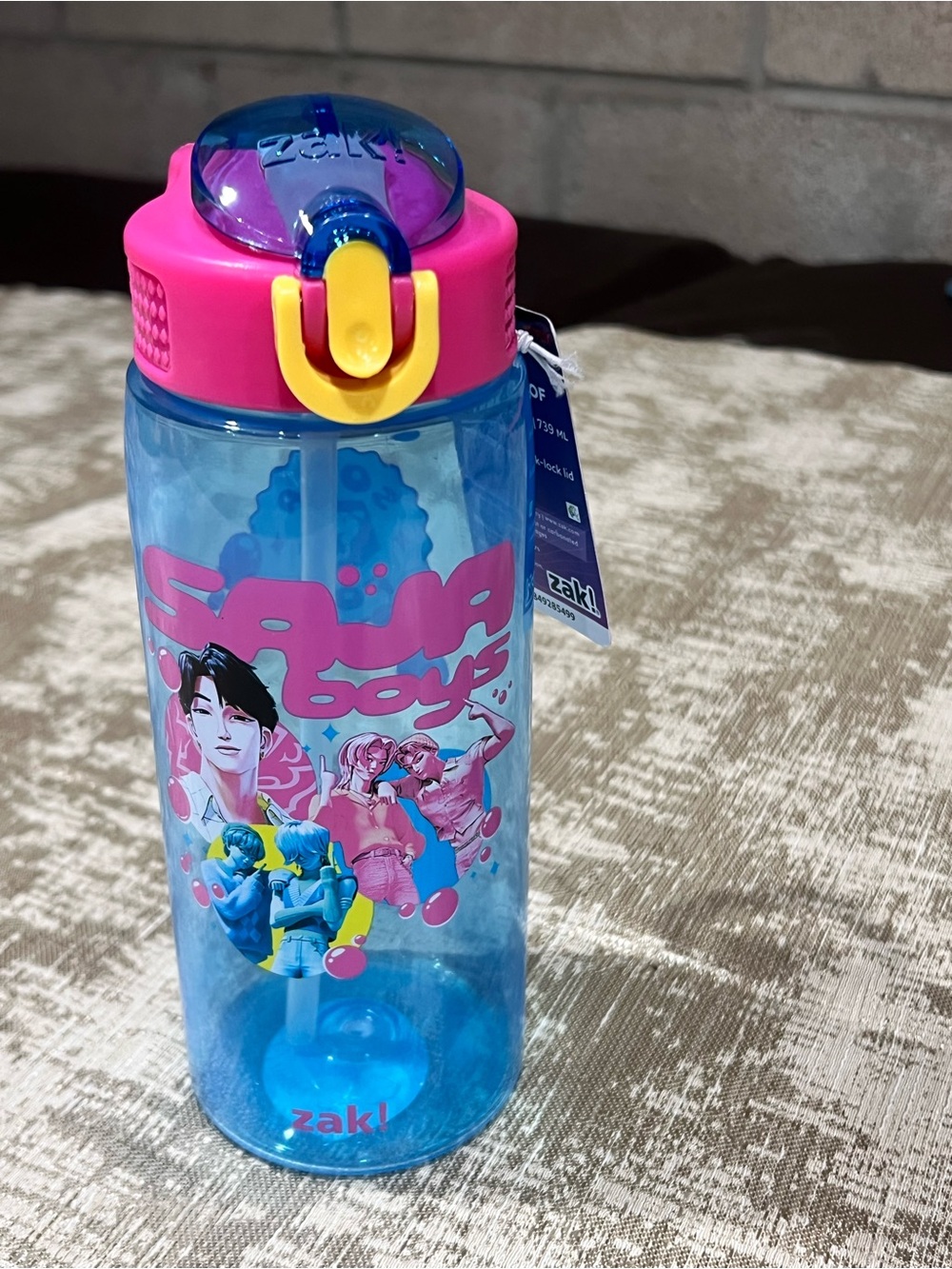 Zak! K-Pop Demon Hunters SAJA Boys 25oz Plastic Bottle Dishwasher Safe Soda Pop